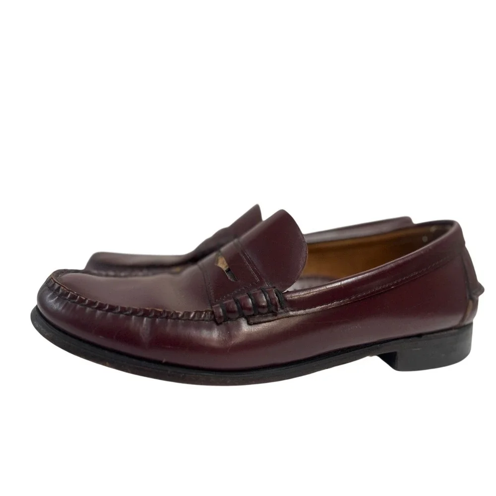 Sebago Burgandy Beefroll Penny Loafer Dress‎ Shoes Handcrafted Leather Mens 11.5